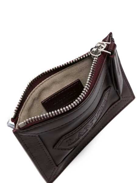 Portofele Lanvin Lanvin Zipped Card Holder With  Label Accessories RED Femei (BM 15981413) 3