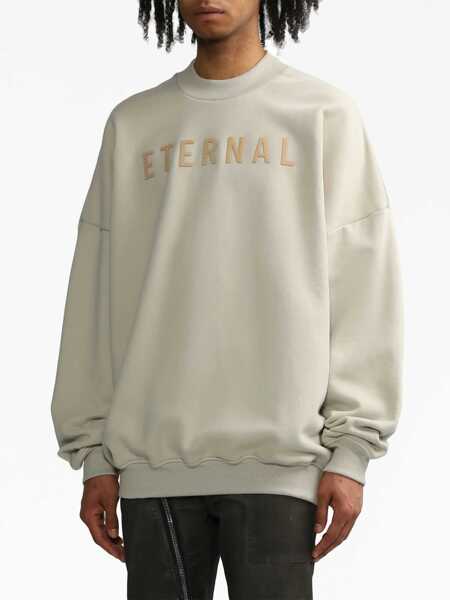 Bluze de trening FEAR OF GOD Brushed Cotton Eternal Sweatshirt With Embossed Print Beige Barbati (BM 15985046) 3