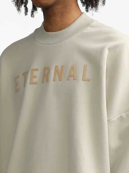 Bluze de trening FEAR OF GOD Brushed Cotton Eternal Sweatshirt With Embossed Print Beige Barbati (BM 15985046) 5