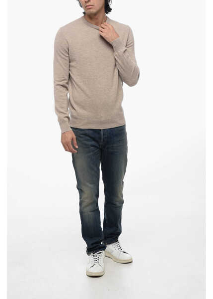 Pulovere Ermenegildo Zegna Oasi Crew Neck Pure Cashmere Sweater Beige Barbati (BM 15985862) 4