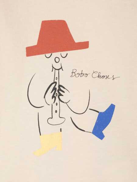 Tricouri Bobo Choses Baby Magic Flute Player T-Shirt WHITE Baieti (BM 15986210) 3