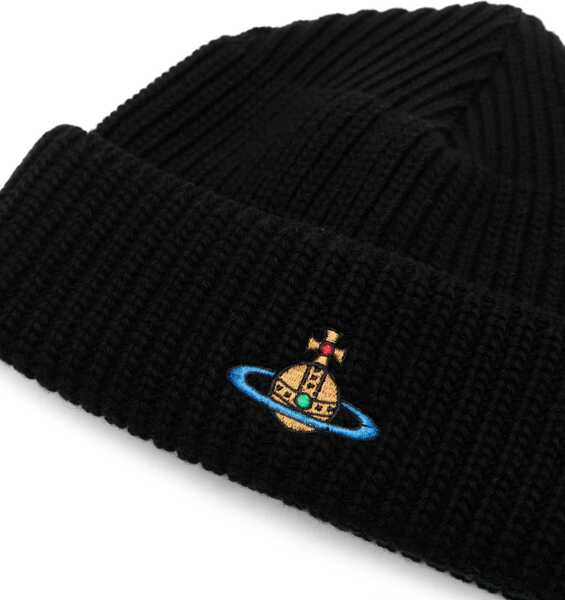 Caciuli Vivienne Westwood Beanie Hat With Logo BLACK Femei (BM 15986222) 2
