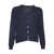 Phi Fdl WOOL AND CASHMERE CARDIGAN Blue