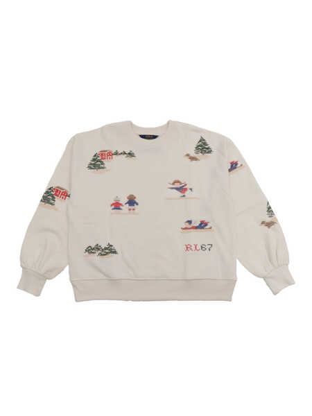 Bluze de trening Ralph Lauren SMPLRCNPOFLC-KNIT SHIRTS-SWEATSHIRT White Fete (BM 15999632) 1
