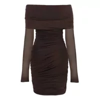 Rochii Philosophy Dama - Rochii Philosophy Philosophy Di Lorenzo Serafini Draped Dress BROWN Femei (BM 16010972) - B-mall.ro