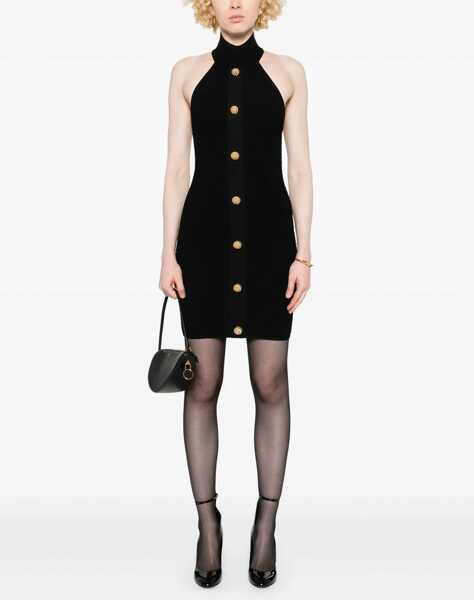 Rochii casual Balmain Mini Vichy Dress BLACK Femei (BM 16013849) 2