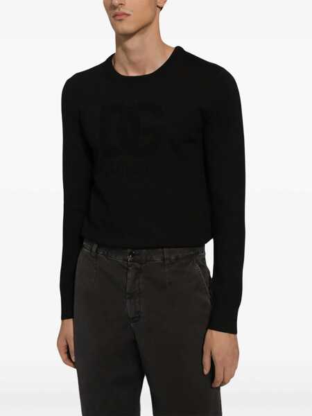 Pulovere casual Dolce & Gabbana Wool Jersey. BLACK Barbati (BM 16013909) 4