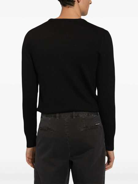 Pulovere casual Dolce & Gabbana Wool Jersey. BLACK Barbati (BM 16013909) 5