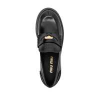Mocasini Miu Miu Dama - Mocasini Miu Miu Miu Miu Brushed Leather Penny Loafers Black Femei (BM 16031150) - B-mall.ro
