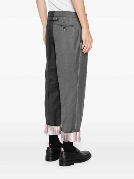 Pantaloni Thom Browne Thom Browne Trousers Grey Barbati (BM 16048265) 4