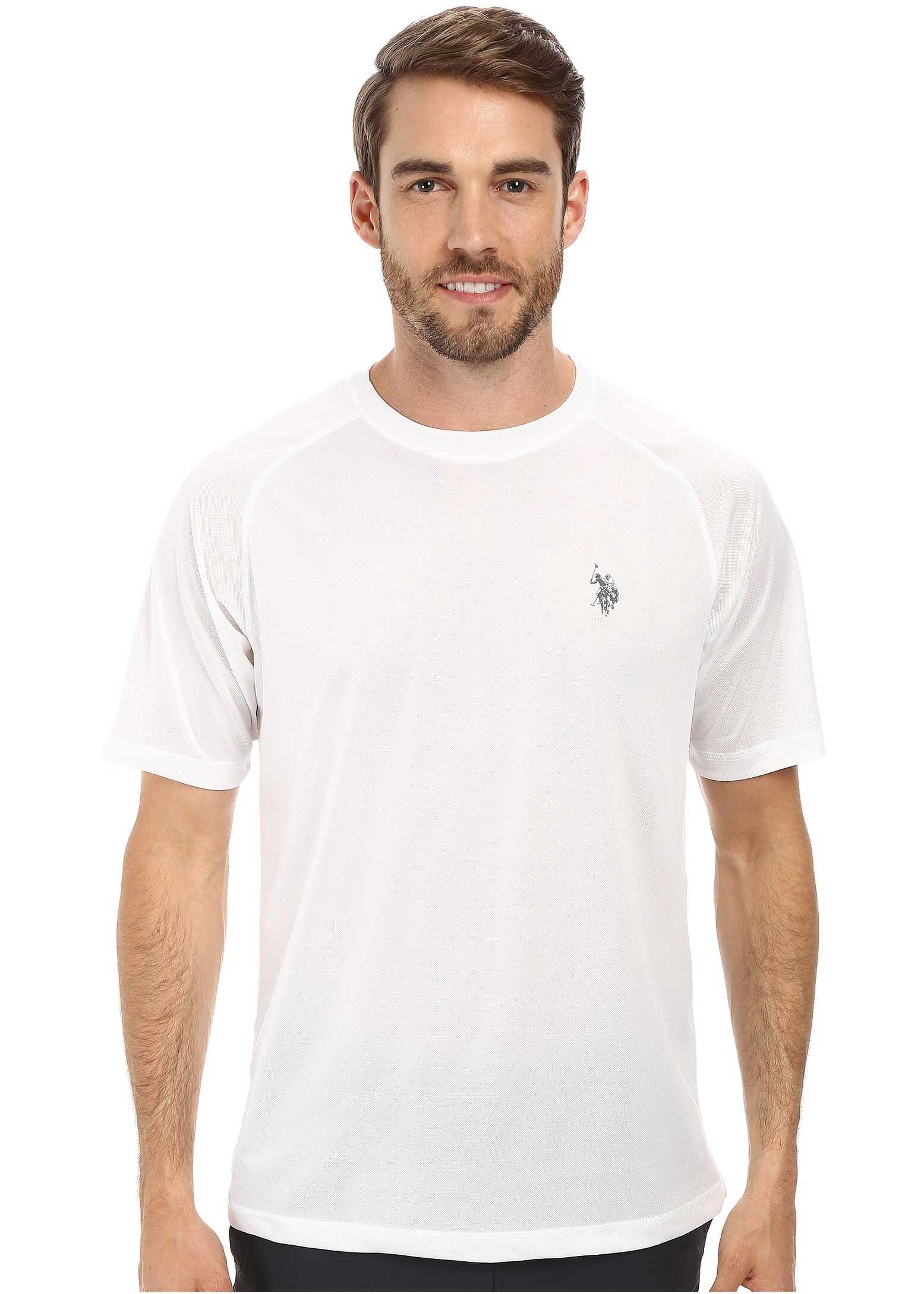 Tricou U.S. POLO ASSN. Solid Rashguard UPF 50+ Swim T-Shirt White