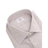 Camasi casual pentru Barbati - Camasi casual Mazzarelli Camicie STRIPED COTTON SHIRT Brown Barbati (BM 16056452) - B-mall.ro