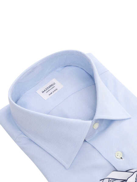 Camasi casual Mazzarelli Camicie SLIM FIT SHIRT Light Blue Barbati (BM 16056458) 2