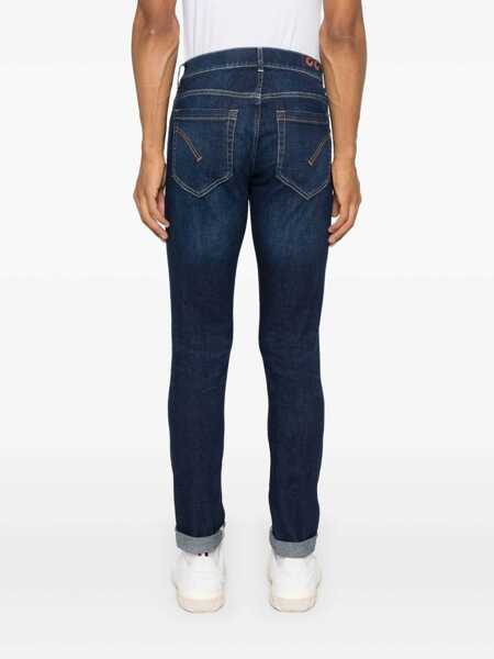 Blugi drepti Dondup GEORGE PANTS Blue Barbati (BM 16056761) 4