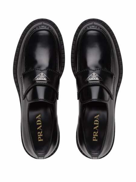 Mocasini Prada Prada Brushed Leather Loafers Black Barbati (BM 16059218) 4
