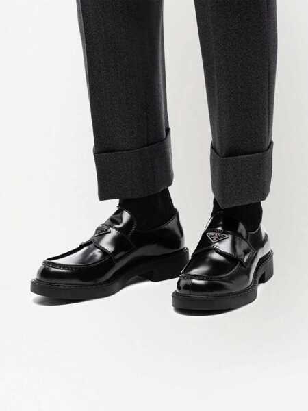 Mocasini Prada Prada Brushed Leather Loafers Black Barbati (BM 16059218) 5