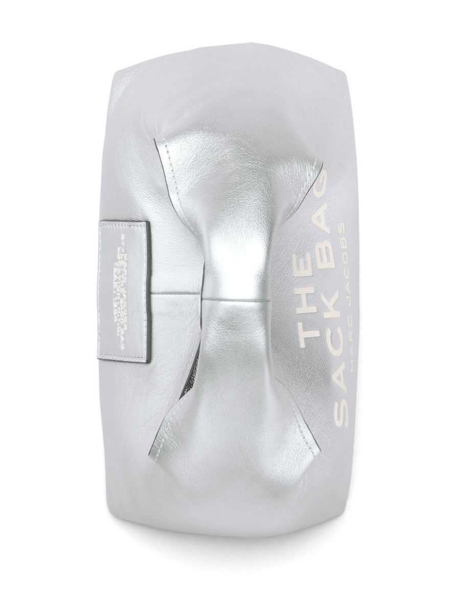 Genti de mana Marc Jacobs Marc Jacobs The Sack Mini Leather Hobo Bag SILVER Femei (BM 16059335) 4