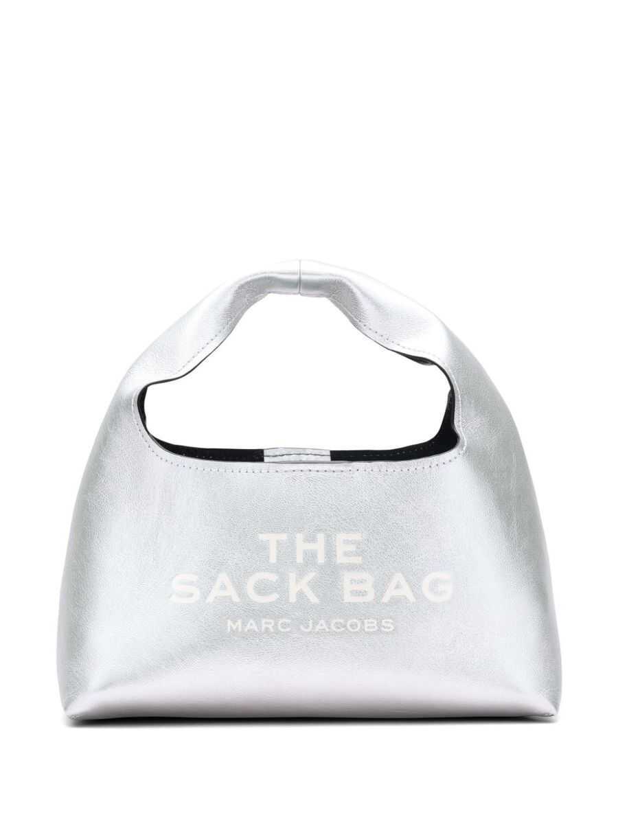 Genti de mana Marc Jacobs Marc Jacobs The Sack Mini Leather Hobo Bag SILVER Femei (BM 16059335) 1