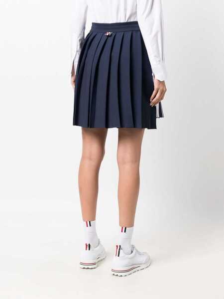 Fuste Thom Browne Thom Browne Mini Dropped Back Pleated Skirt Clothing 415 NAVY Femei (BM 16064513) 4