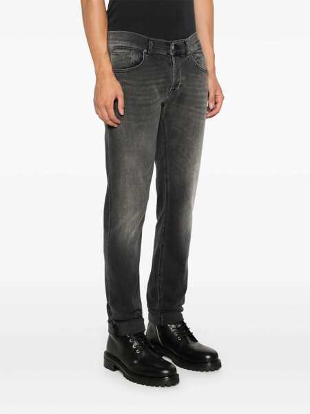 Blugi Dondup Dondup George Jeans Bll Blk Denim Stretch Clothing Black Barbati (BM 16070165) 3