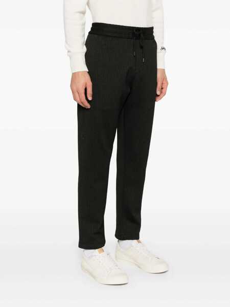 Pantaloni Dondup Dondup Dom Trousers Punto Milano Striped Clothing Black Barbati (BM 16070231) 3