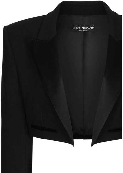 Sacouri office Dolce & Gabbana Spencer Wool Gabardine Tuxedo BLACK Femei (BM 16071833) 2