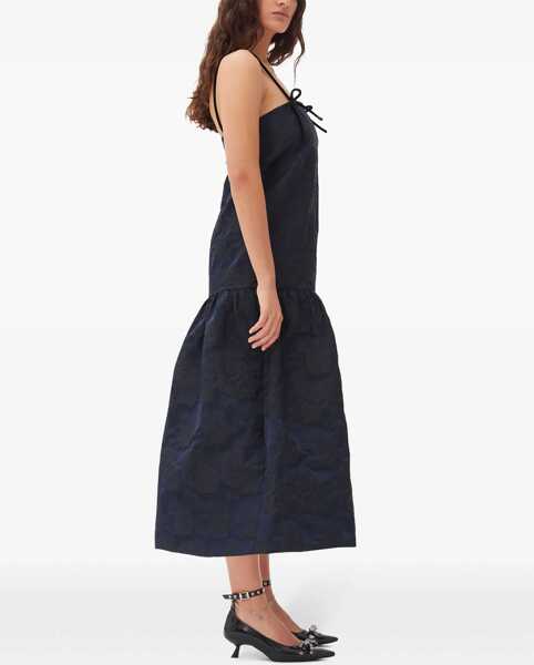 Rochii casual Ganni Jacquard Dress BLUE Femei (BM 16071896) 3