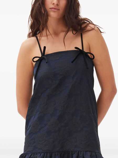 Rochii casual Ganni Jacquard Dress BLUE Femei (BM 16071896) 5