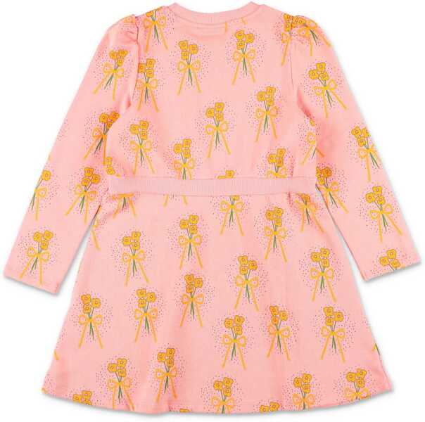 Rochii casual MINI RODINI Mini Rodini Winter Flowers Aop Sweat Dress -Chapter 2, PINK Fete (BM 16071926) 2