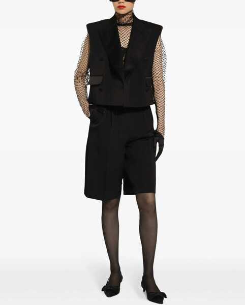 Sacouri office Dolce & Gabbana Double-Breasted Sleeveless Jacket BLACK Femei (BM 16071968) 2