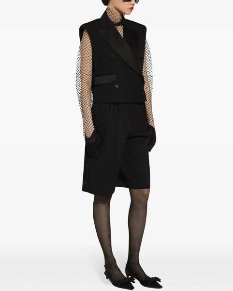Sacouri office Dolce & Gabbana Double-Breasted Sleeveless Jacket BLACK Femei (BM 16071968) 3