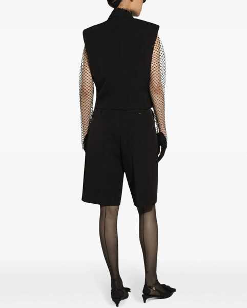 Sacouri office Dolce & Gabbana Double-Breasted Sleeveless Jacket BLACK Femei (BM 16071968) 4