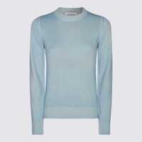 Pulovere Cruciani Light Blue Wool Knitwear Femei