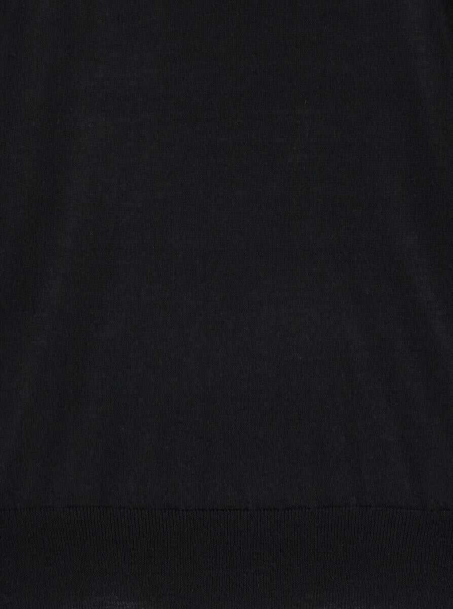 Pulovere PLAIN Black Crewneck Sweater In Wool And Cashmere Man Black Barbati (BM 16082189) 3