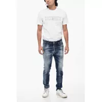Blugi drepti DSQUARED2 pentru Barbati - Blugi drepti DSQUARED2 Dark-Washed Skater Denims With Stonewashed Effect 16Cm Blue Barbati (BM 16087133) - B-mall.ro