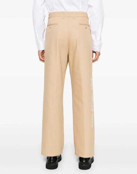Pantaloni casual Gucci Cotton Sil Vous Plait Chinos Pants Beige Barbati (BM 16088822) 4