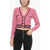 Karl Lagerfeld Boucl&egrave; Fabric Cropped Cardigan With Logoed Band Pink
