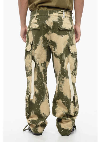 Pantaloni casual DARKPARK Acid-Wash Effect Cargo Pants Military Green Barbati (BM 16089089) 2