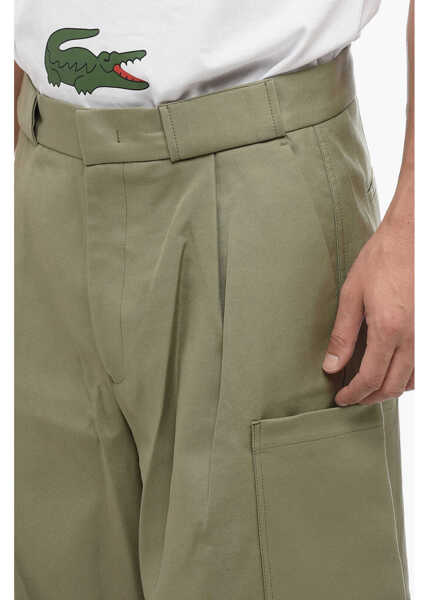 Pantaloni scurti Armani Emporio Single-Pleated Cotton Cargo Shorts Military Green Barbati (BM 16089104) 3