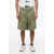 Armani Emporio Single-Pleated Cotton Cargo Shorts Military Green