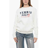 Bluze de trening Fleeced Cotton Crew-Neck Sweatshirt With Frontal Print Femei
