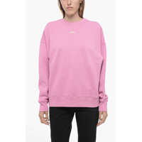 Bluze de trening Solid Color Crew-Neck Sweatshirt With Contrasting Logo Femei
