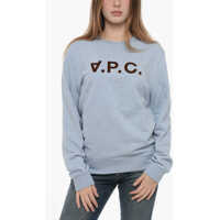 Bluze de trening Brushed Cotton Crewneck Sweatshirt With Velvet Logo Femei