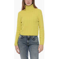 Pulovere Cable Knit Cashmere Turtleneck Sweater Femei
