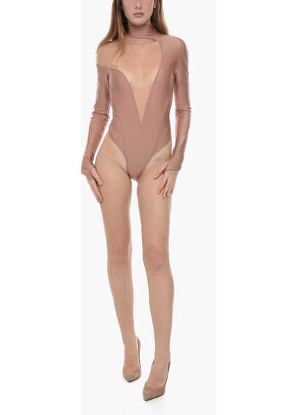 Bluze MUGLER Jersey Tumb-Hole Body With Mesh Inserts Pink Femei (BM 16089893) 3