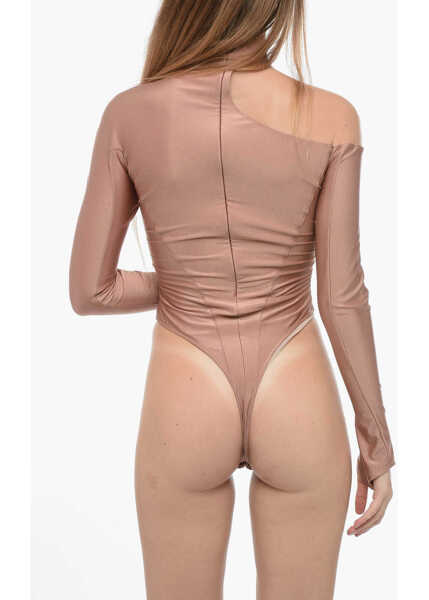 Bluze MUGLER Jersey Tumb-Hole Body With Mesh Inserts Pink Femei (BM 16089893) 4