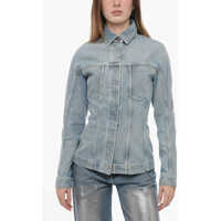 Geci de blugi Fitted Denims Jacket With Visible Stitchies Femei