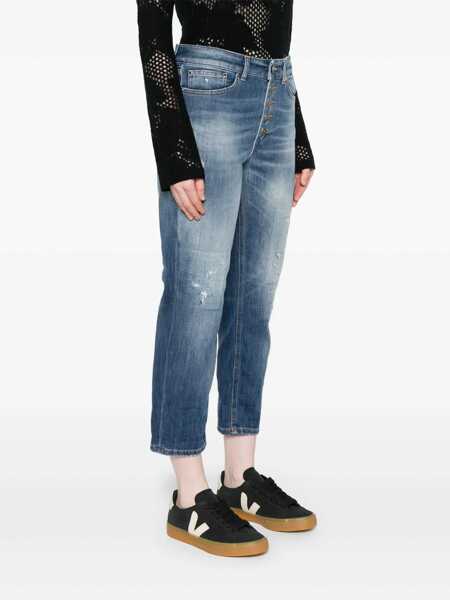 Blugi drepti Dondup KOONS JEWEL PANTS Blue Femei (BM 16090034) 3