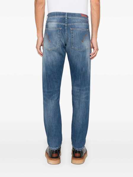 Blugi drepti Dondup DIAN PANTS Blue Barbati (BM 16090121) 4