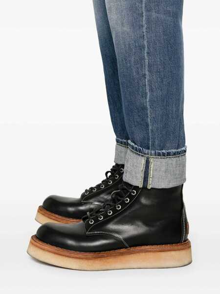 Blugi drepti Dondup PACO PANTS Blue Barbati (BM 16090127) 5